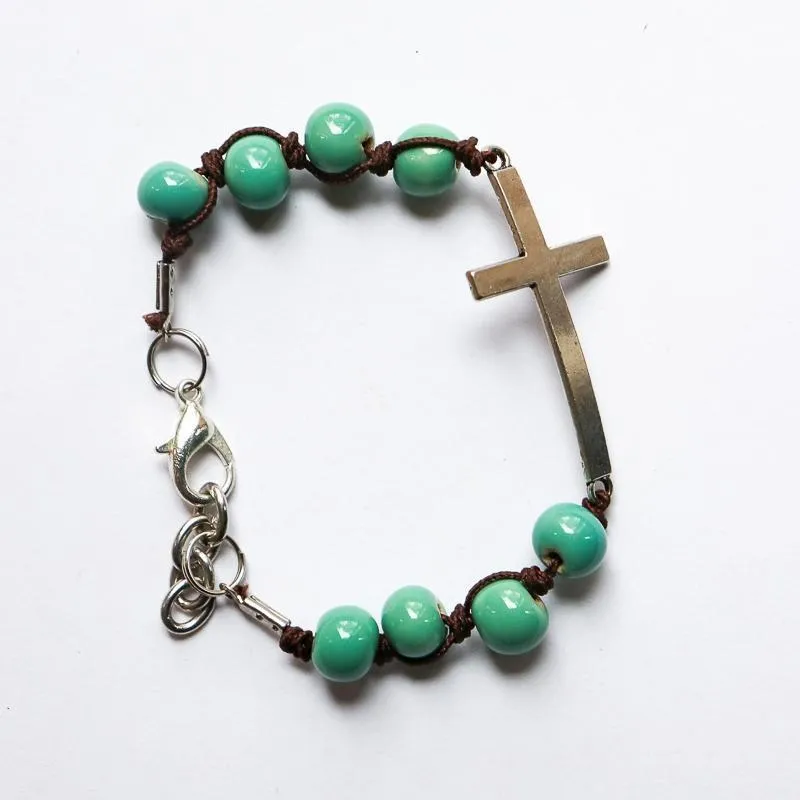 SwaziMUD™ Silver Thin Cross Bracelet