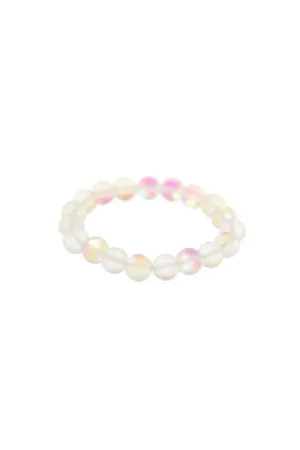 Synthetic Moonstone Stone Bracelet-White