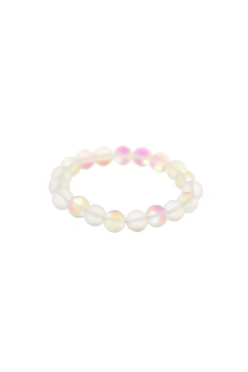 Synthetic Moonstone Stone Bracelet-White