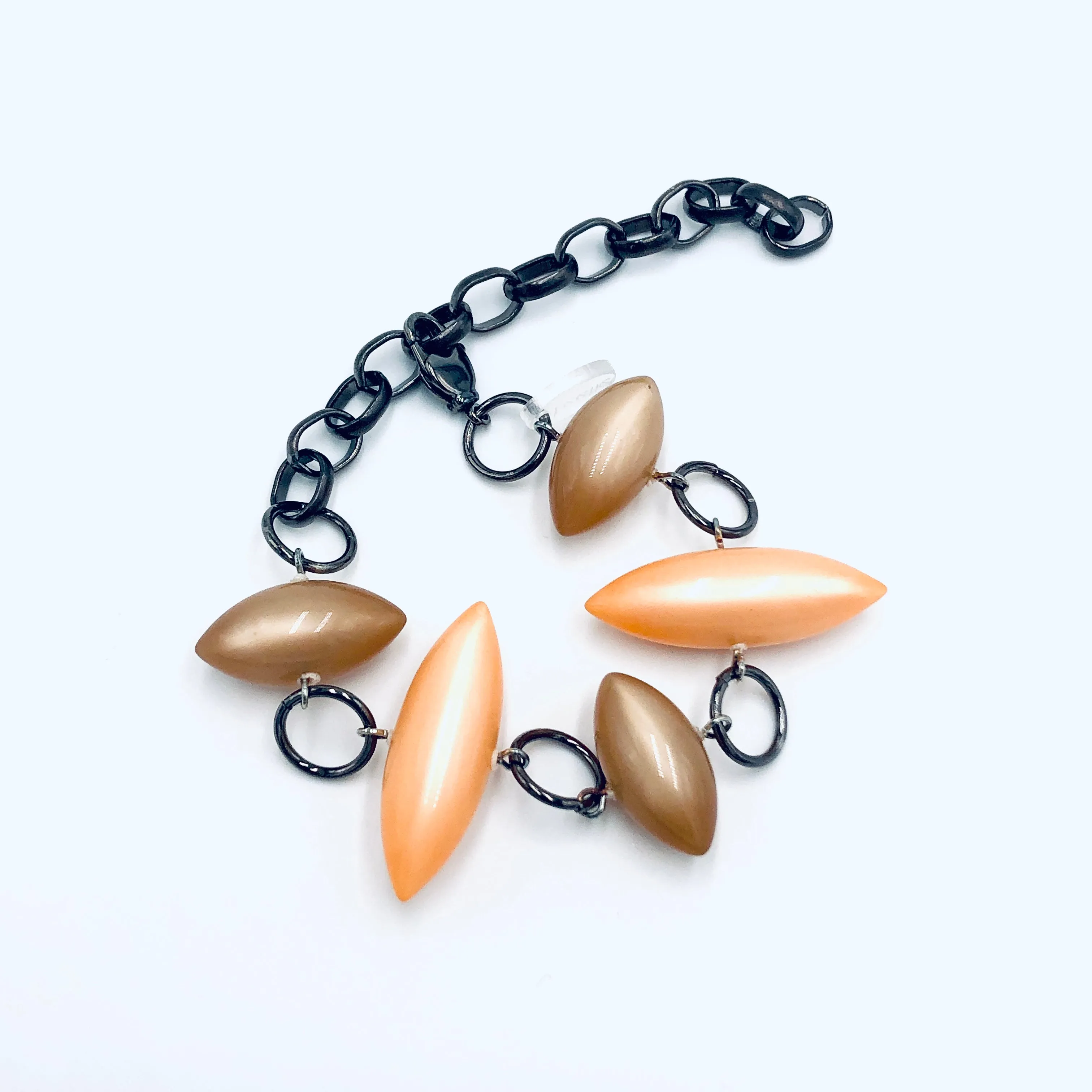 Tangerine & Champagne Moonglow Pod Stations Bracelet