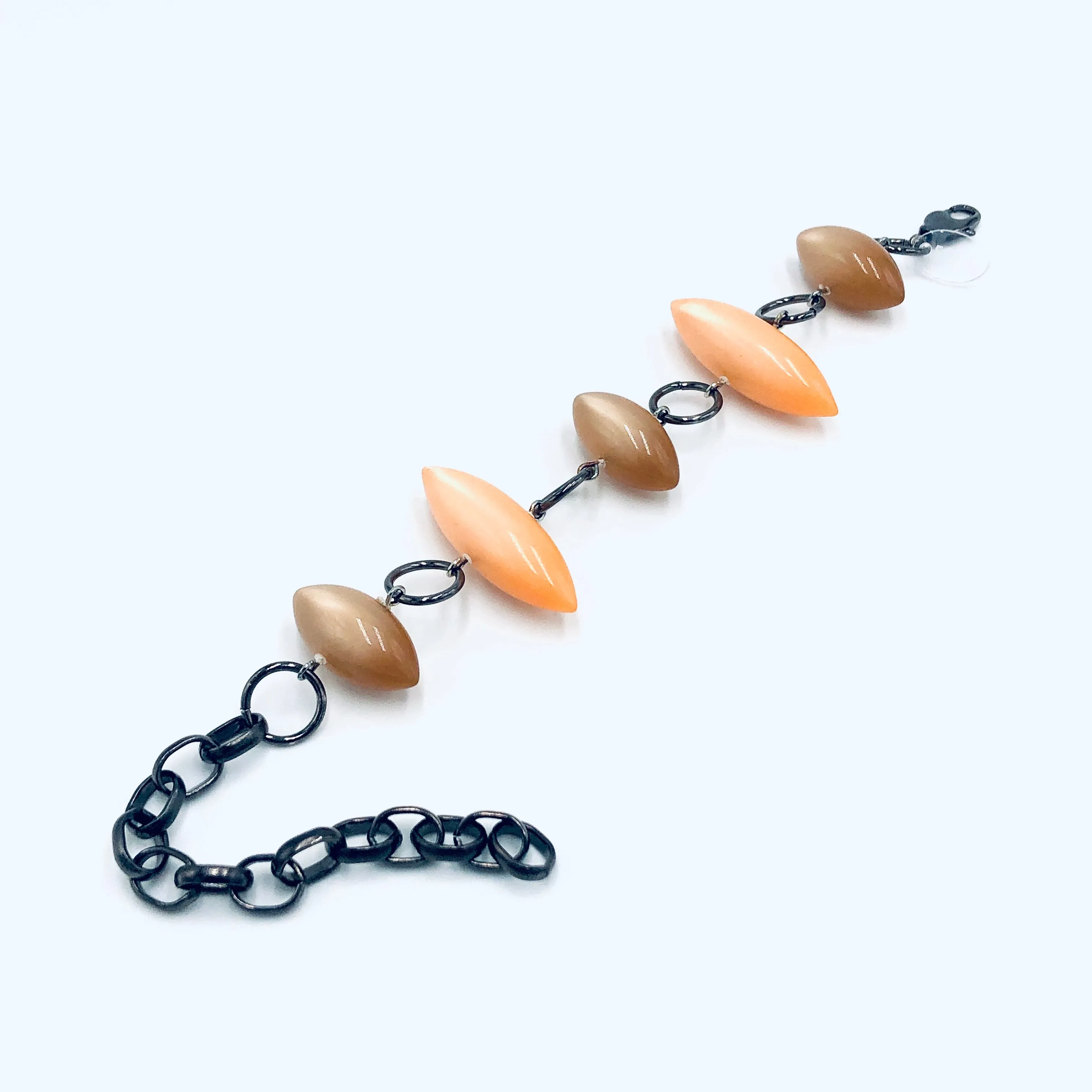 Tangerine & Champagne Moonglow Pod Stations Bracelet