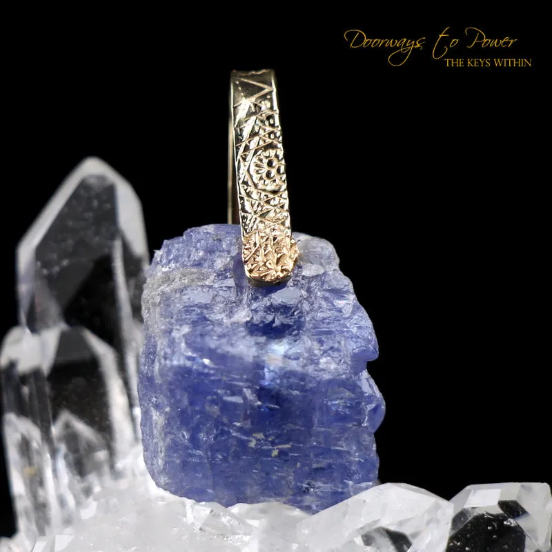 Tanzanite Light Language Crystal Pendant ™ 14k