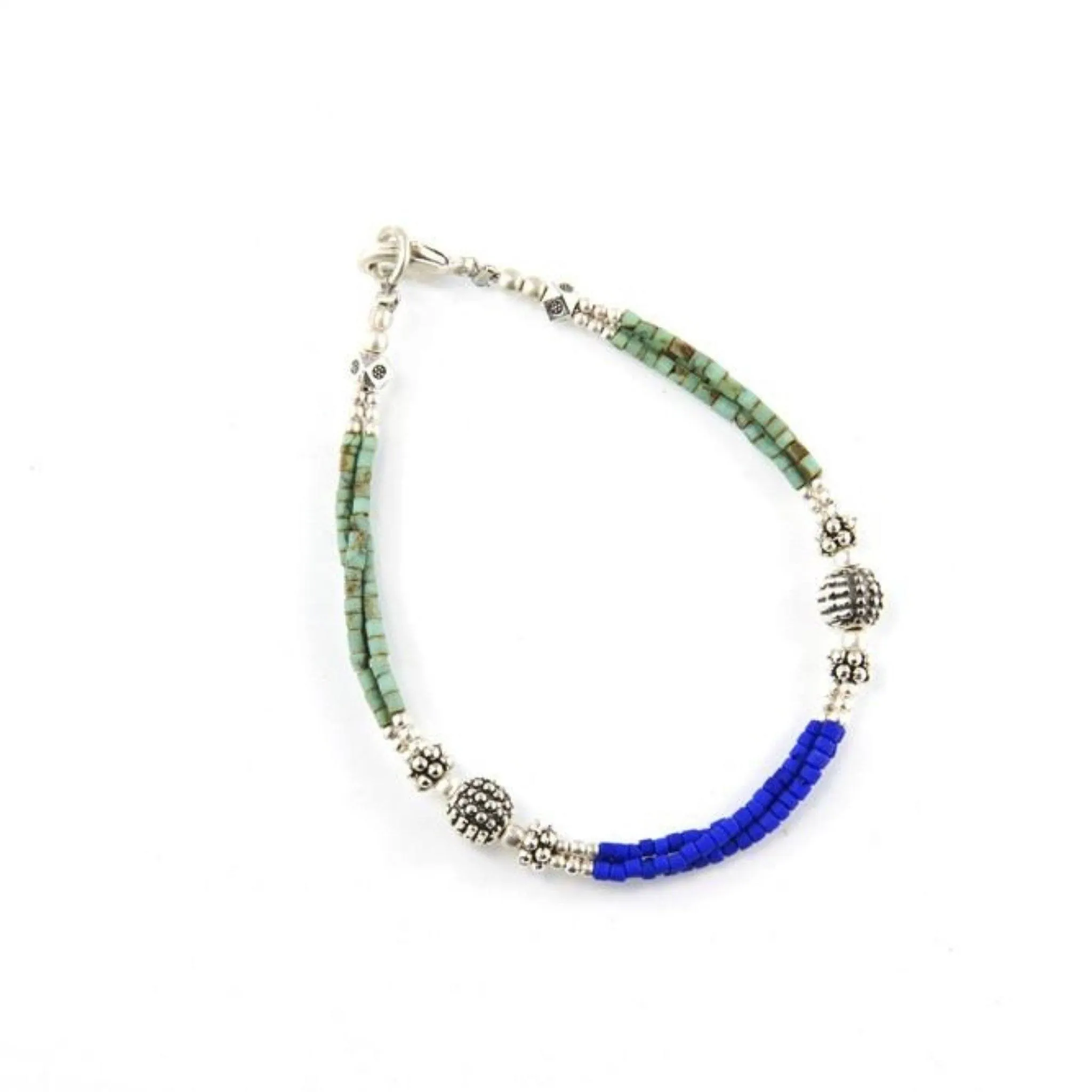 Turquoise & Lapis Tibetan Bracelet