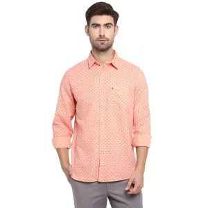 Turtle Men Coral Linen Printed Slim Fit Shirts