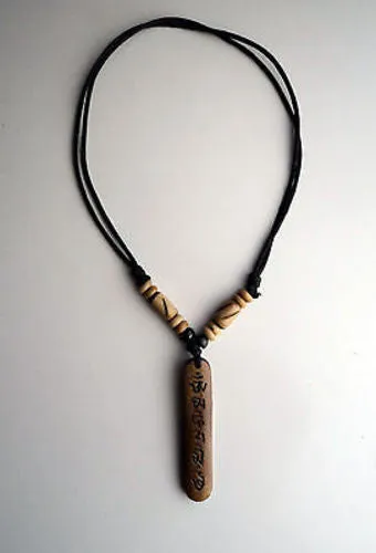 Unique Om Mani Bone Necklace