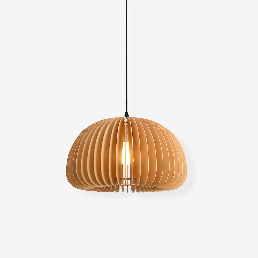 Wooden Pumpkin Pendant Lamp