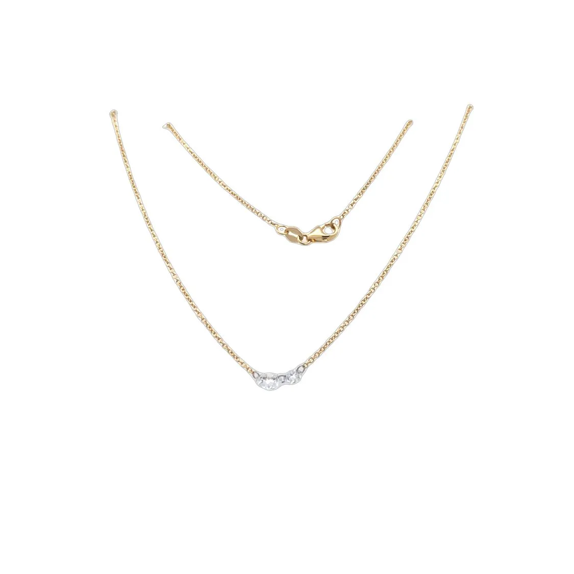 Yellow Gold LAB Diamond Necklace