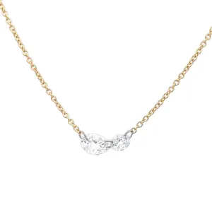 Yellow Gold LAB Diamond Necklace